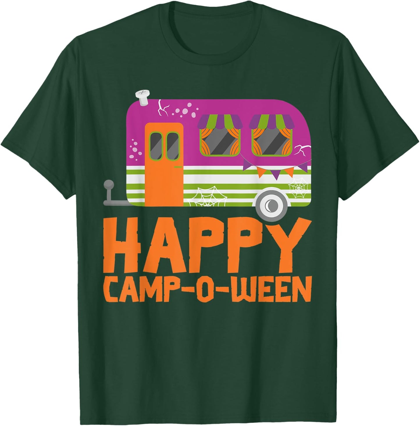 Happy Camp-O-Ween Funny Halloween Camping Camper Costume T-Shirt - T-Shirt | Forest