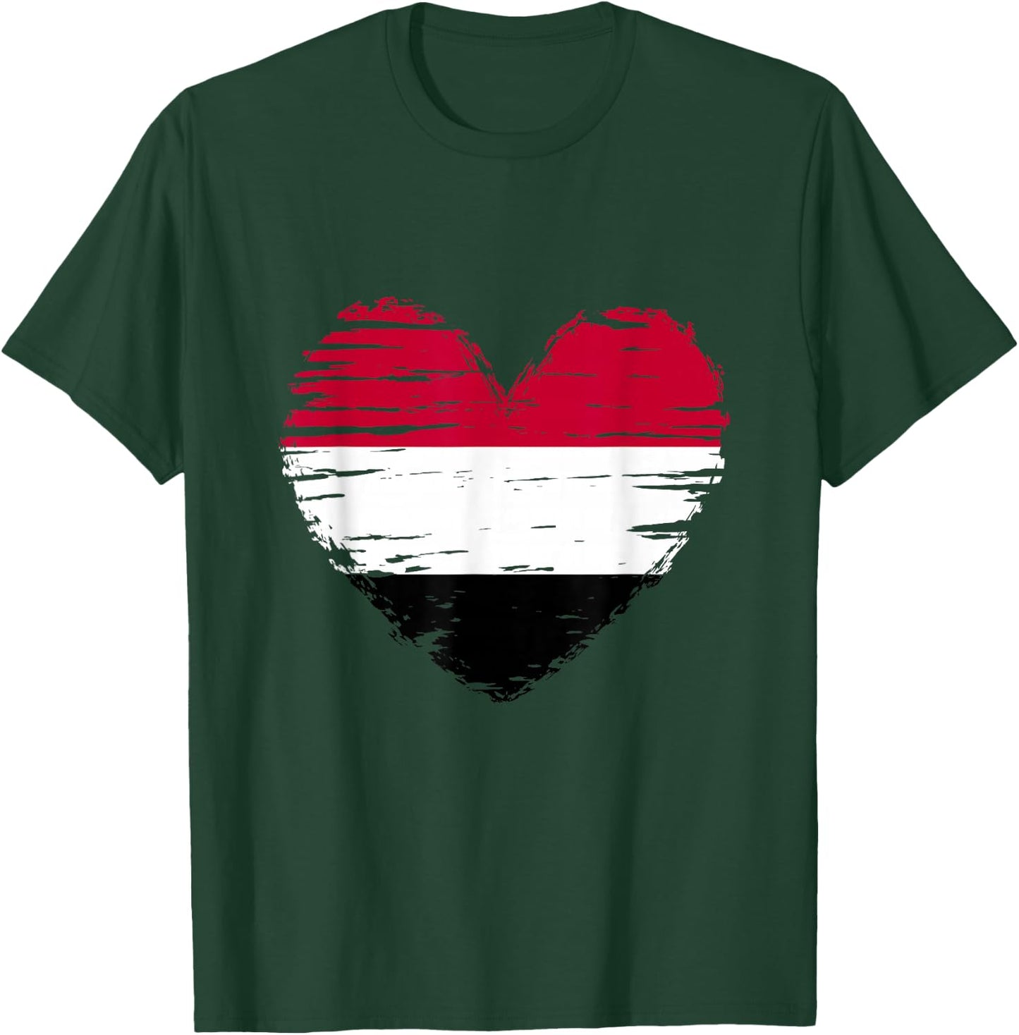 Yemen Heart Yemeni Flag Yemeni Pride T-Shirt - T-Shirt | Forest
