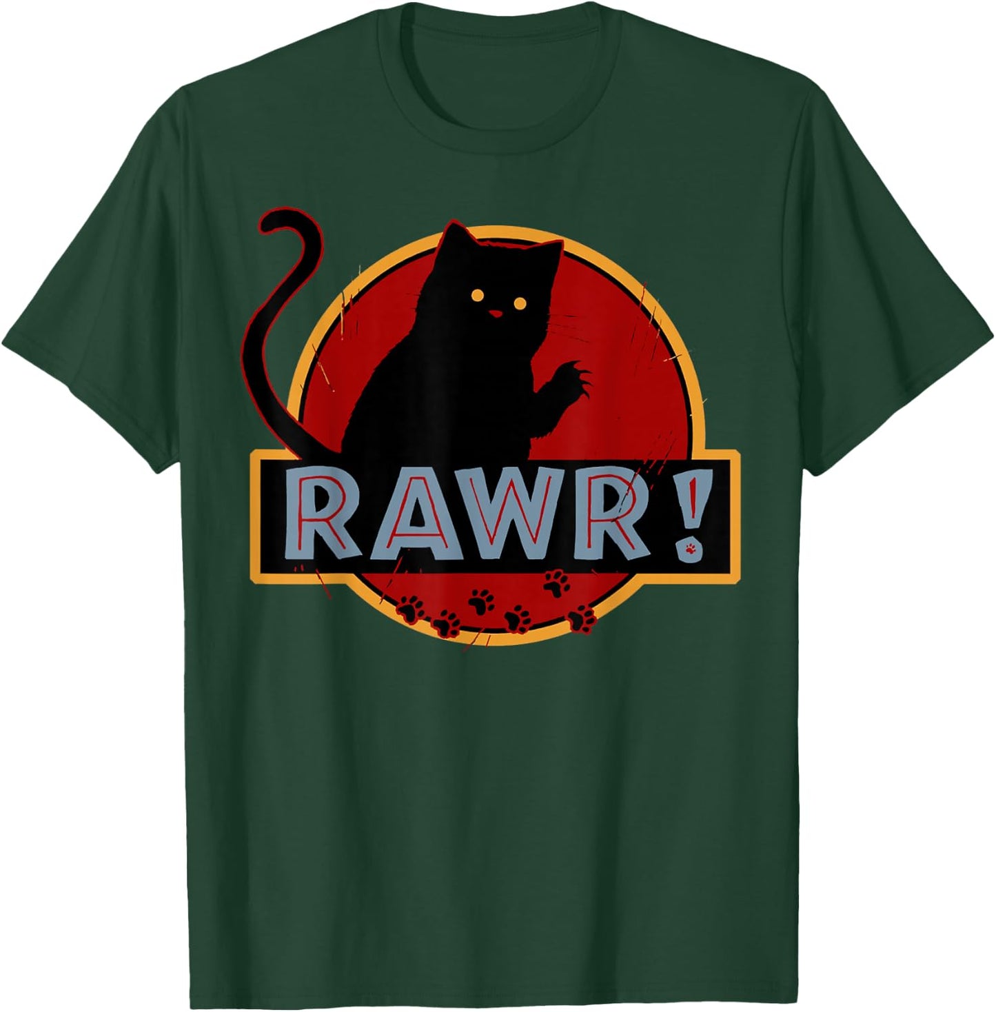 Funny Vintage Kitty Cat Lover Rawr Kitty Cat Vintage T-Shirt - T-Shirt | Forest