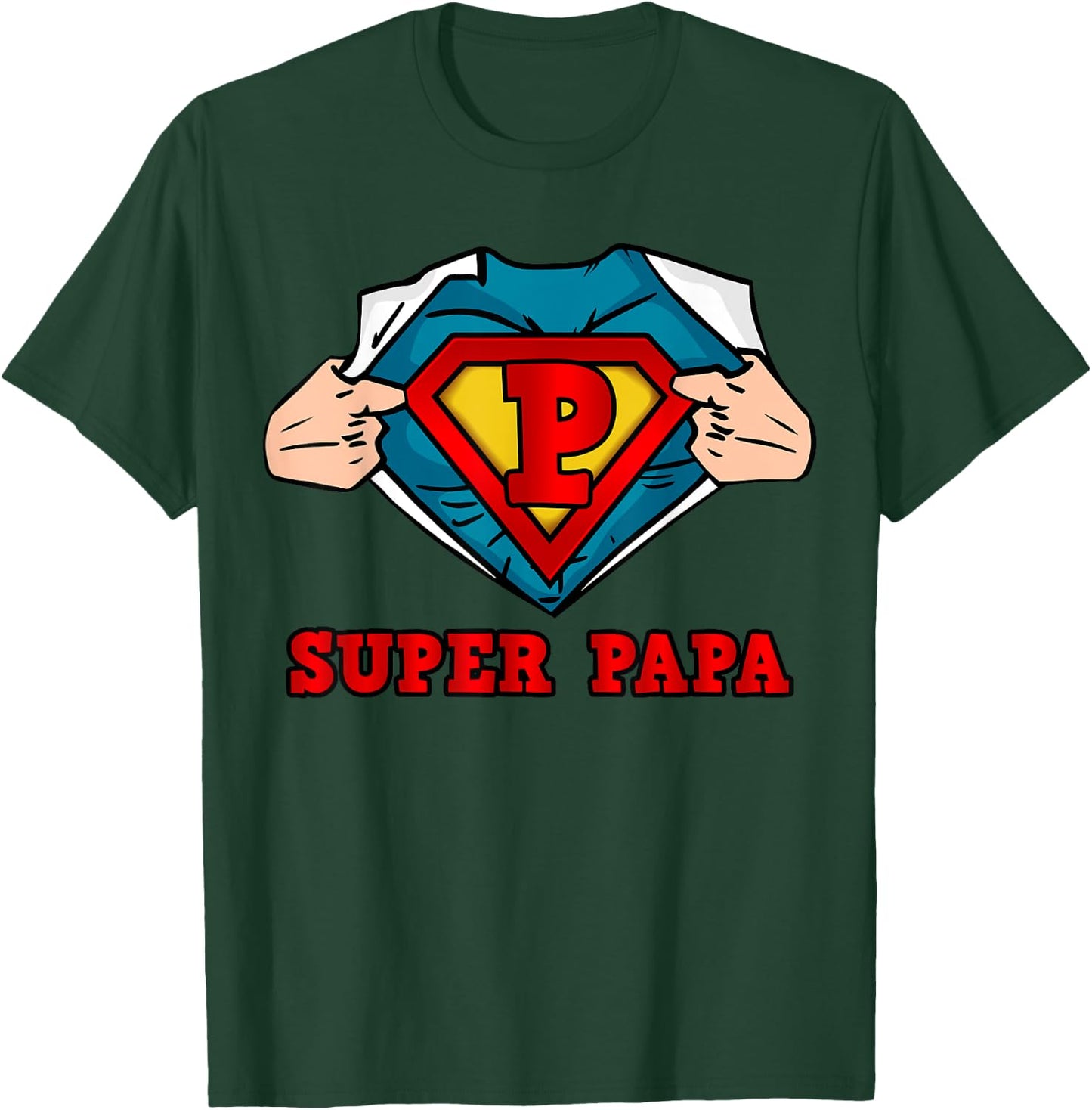 SUPERHERO SUPER PAPA - GREAT Gift DAD T-Shirt - T-Shirt | Forest