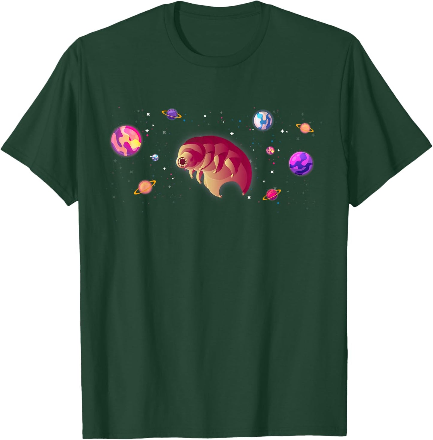 Funny Tardigrade In Space Microbiology Science Water Bear T-Shirt - T-Shirt | Forest