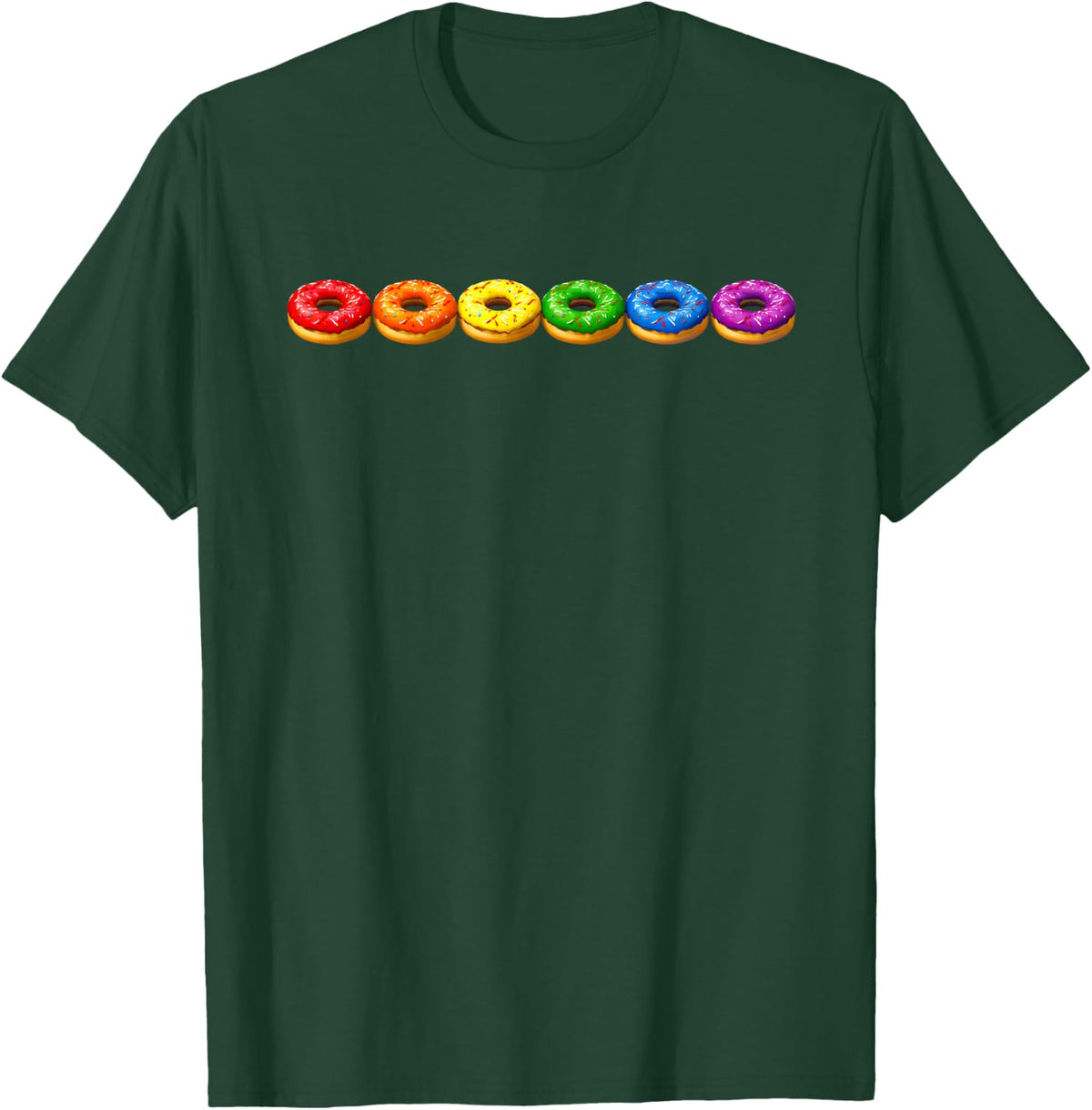 Gay Pride Month Donuts LGBT Rainbow Flag LGBTQ Flag Queer T-Shirt - T-Shirt | Forest