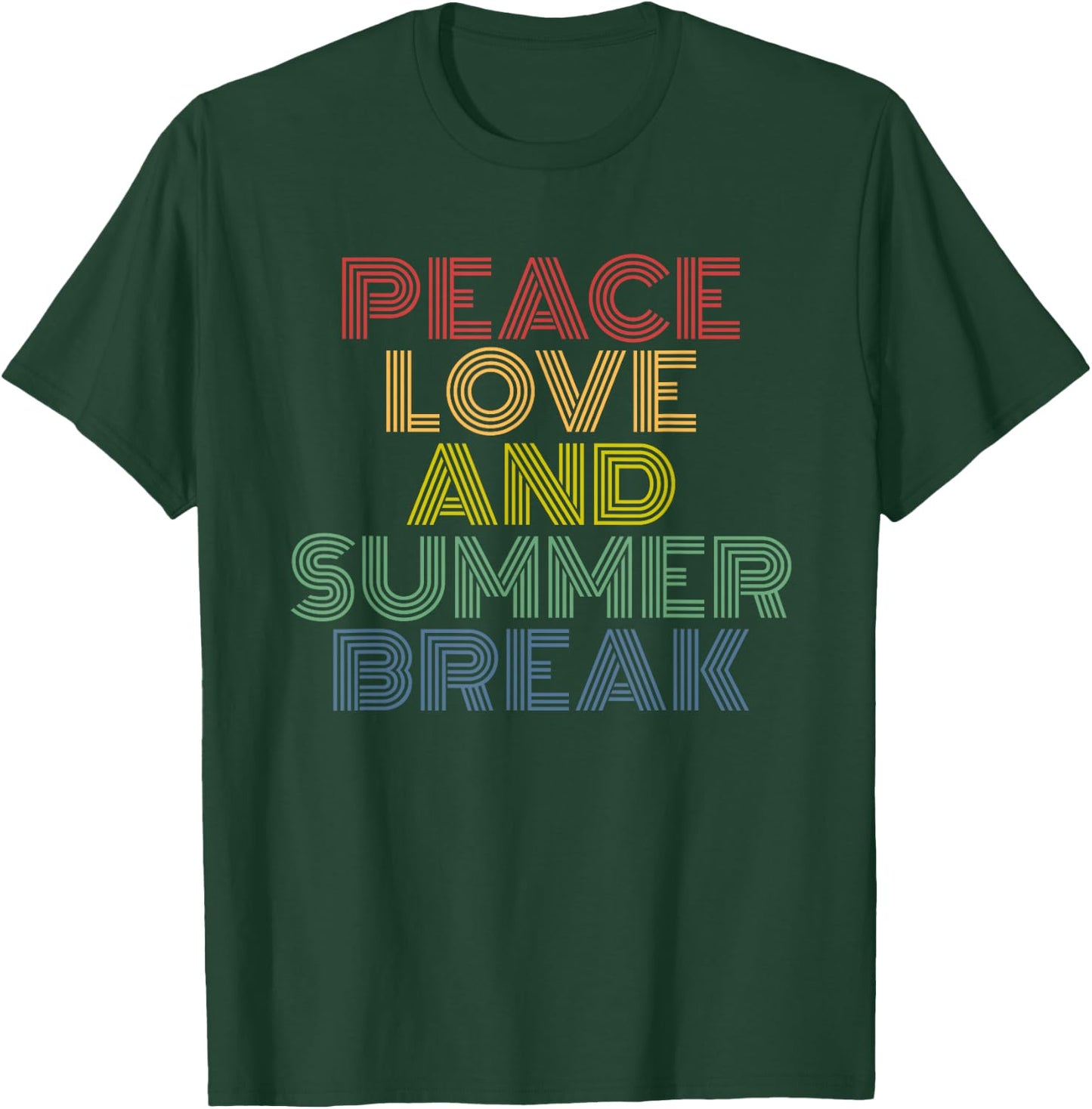 Summer Break Vacation Retro Vintage Cool Women Girls Kids T-Shirt - T-Shirt | Forest