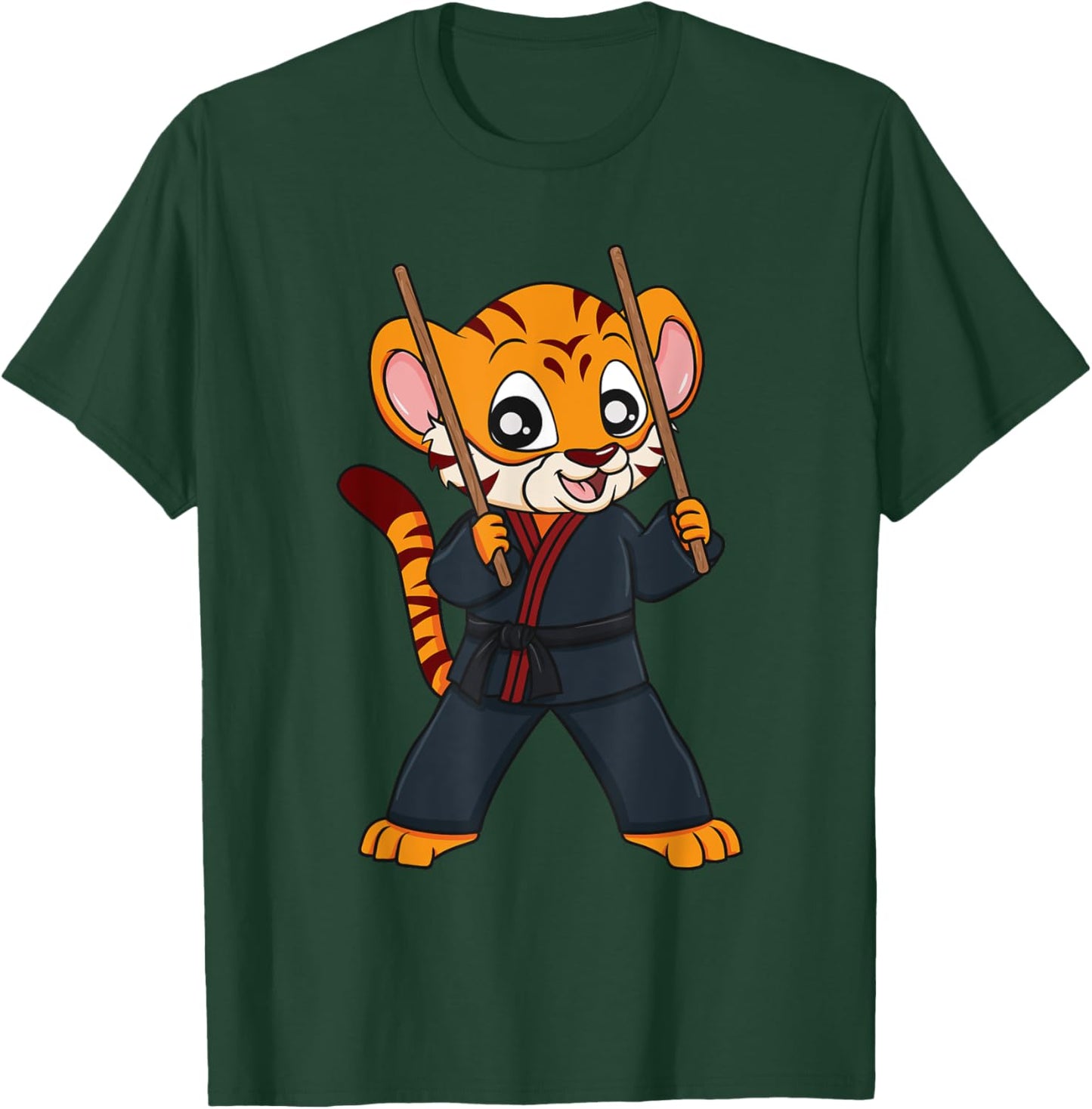 Tiger Arnis Kali Eskrima FMA Sparring Escrima Sticks T-Shirt - T-Shirt | Forest