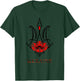 Ukraine Black Coat Arms with Poppy Trident Tryzub Ukrainian T-Shirt - T-Shirt | Forest