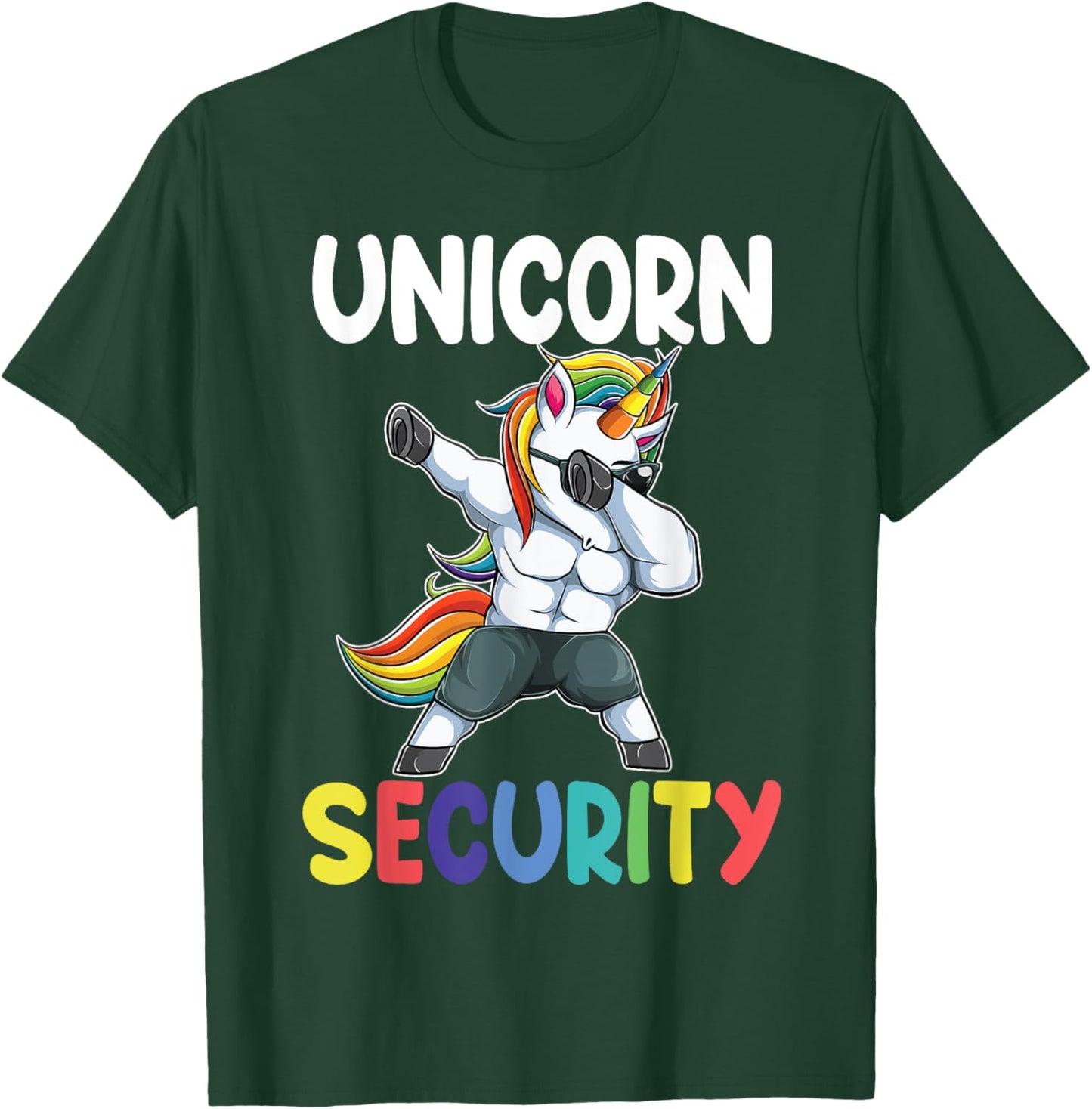 Unicorn Security Dad Mom Daughter Adult unicorn costume gift T-Shirt - T-Shirt | Forest