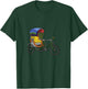 Cool Rikshaw Bike Artwork Bangladesh Flag T-Shirt - T-Shirt | Forest