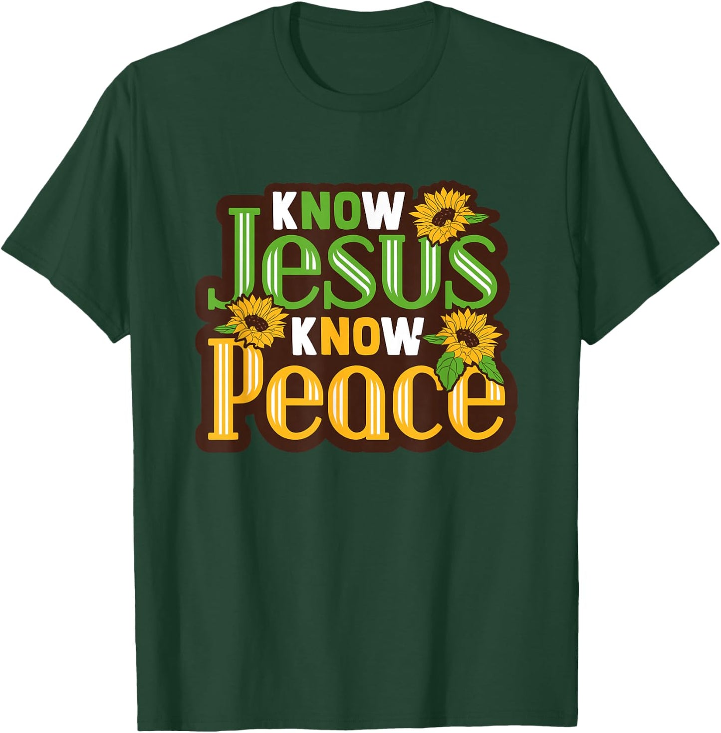 Biblicial Bible "No Jesus No Peace" Christ for Bible Student T-Shirt - T-Shirt | Forest