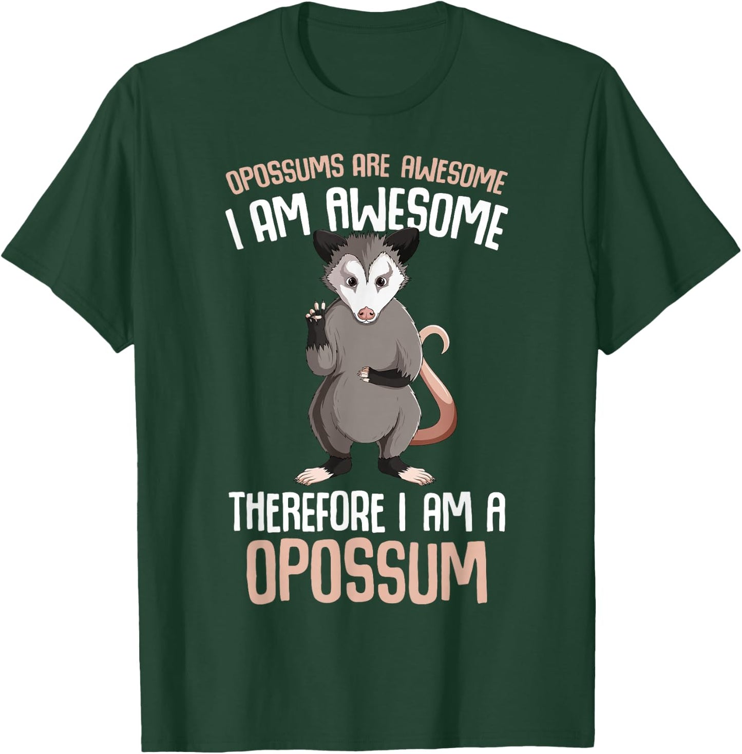 Opossums Are Awesome Possum Kids Girls Boys T-Shirt - T-Shirt | Forest