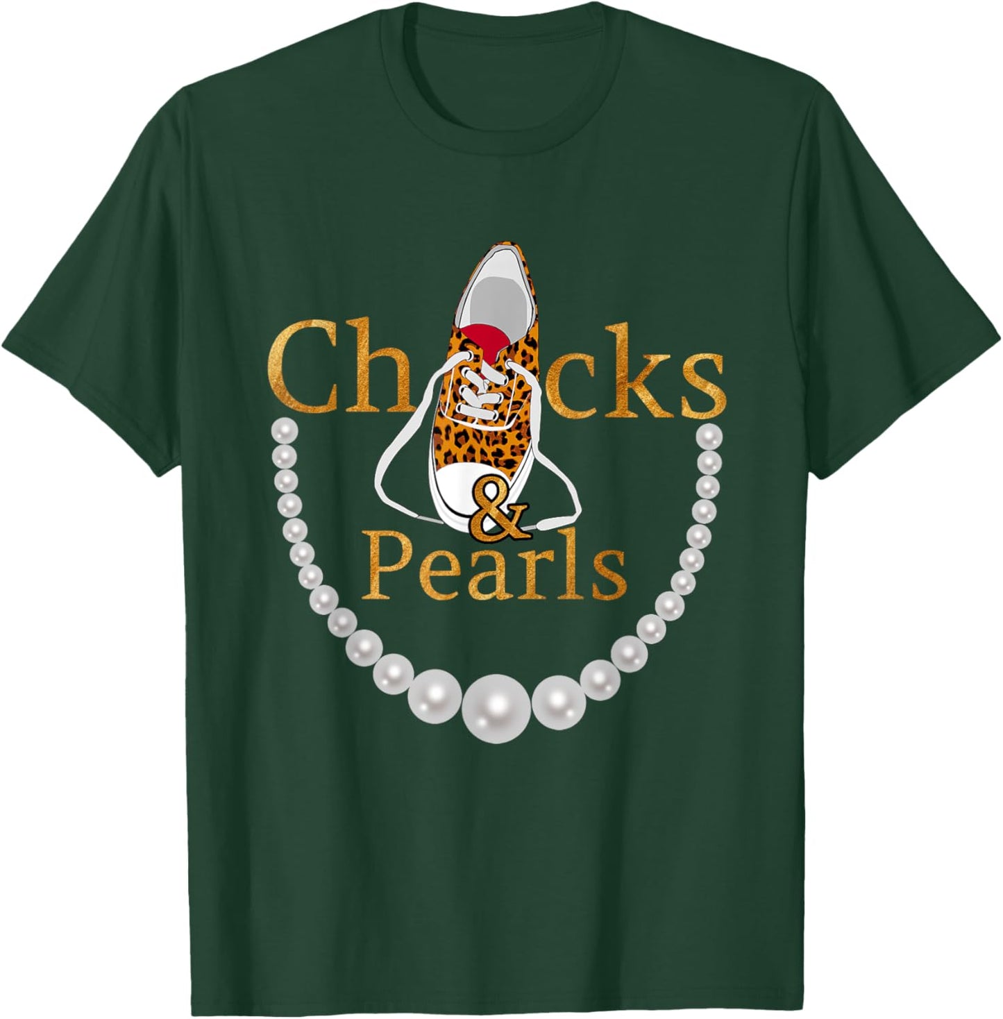 Chucks and Pearls 2021 leopard T-Shirt - T-Shirt | Forest