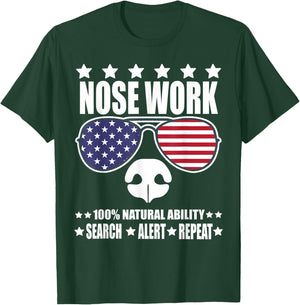 Nosework Dog sport Training Nose Work scent work for dogs Men Women Kids T-Shirt - T-Shirt | Forest
