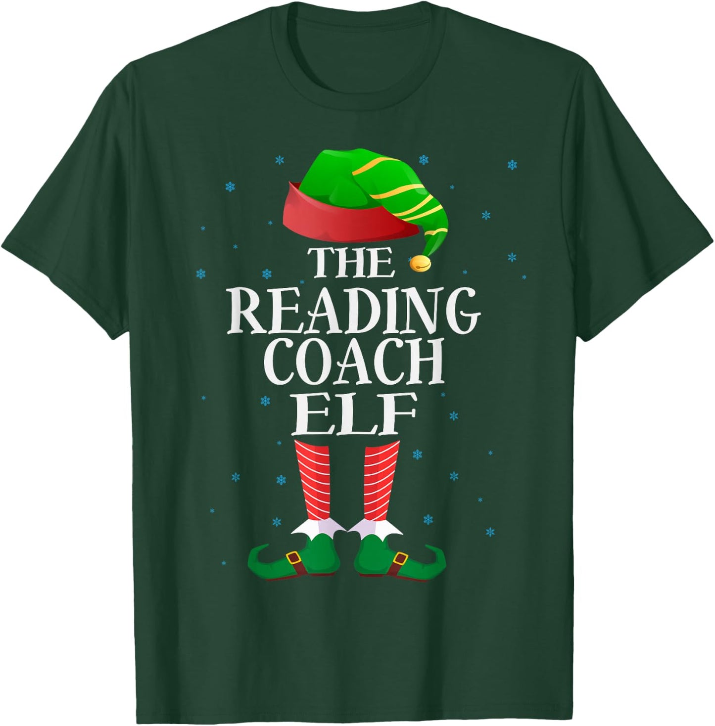 Reading Coach Elf Funny Matching Pajama Group Christmas T-Shirt - T-Shirt | Forest
