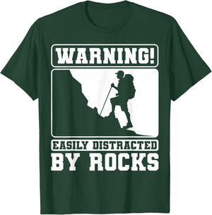 Easily Distracted By Rocks Earth Geology Scientist Geologist T-Shirt - T-Shirt | Forest