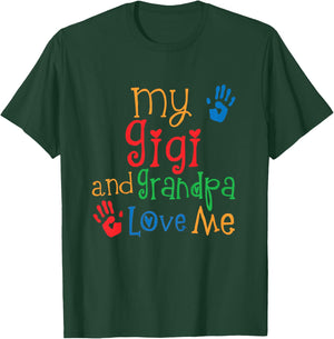 Kids My Gigi and Grandpa Love Me T-Shirt - T-Shirt | Forest