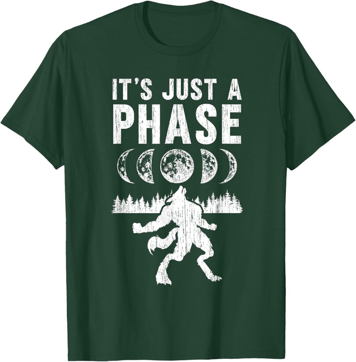 Werewolf Only One Phase Spell Werewolf T-Shirt - T-Shirt | Forest