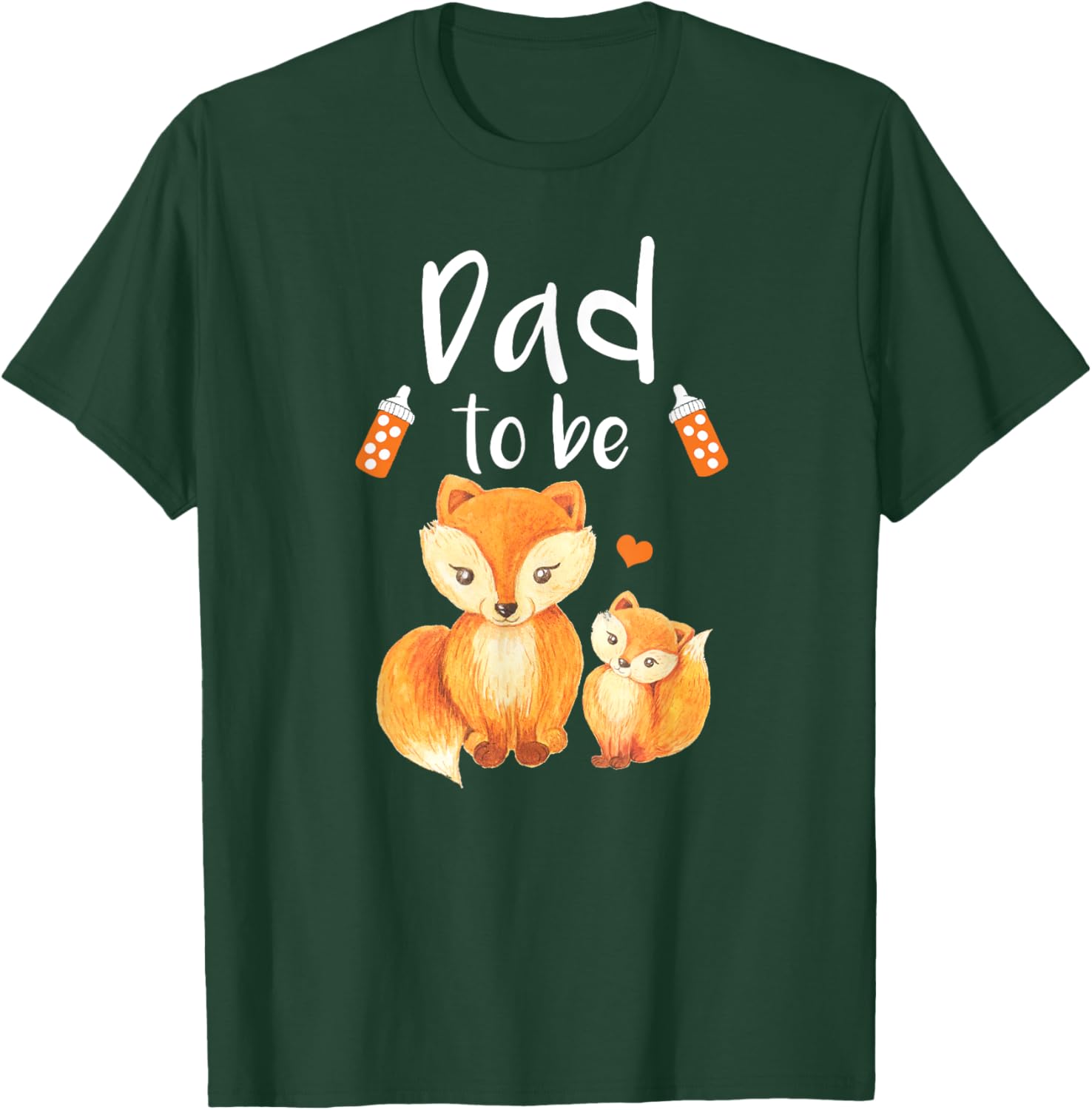 Dad To Be Fox Baby Shower Cute Forest Animal T-Shirt - T-Shirt | Forest