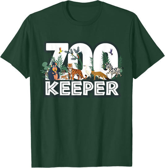 Zookeeper Wild woods jungle Tropical Forest Animals Theme T-Shirt - T-Shirt | Forest