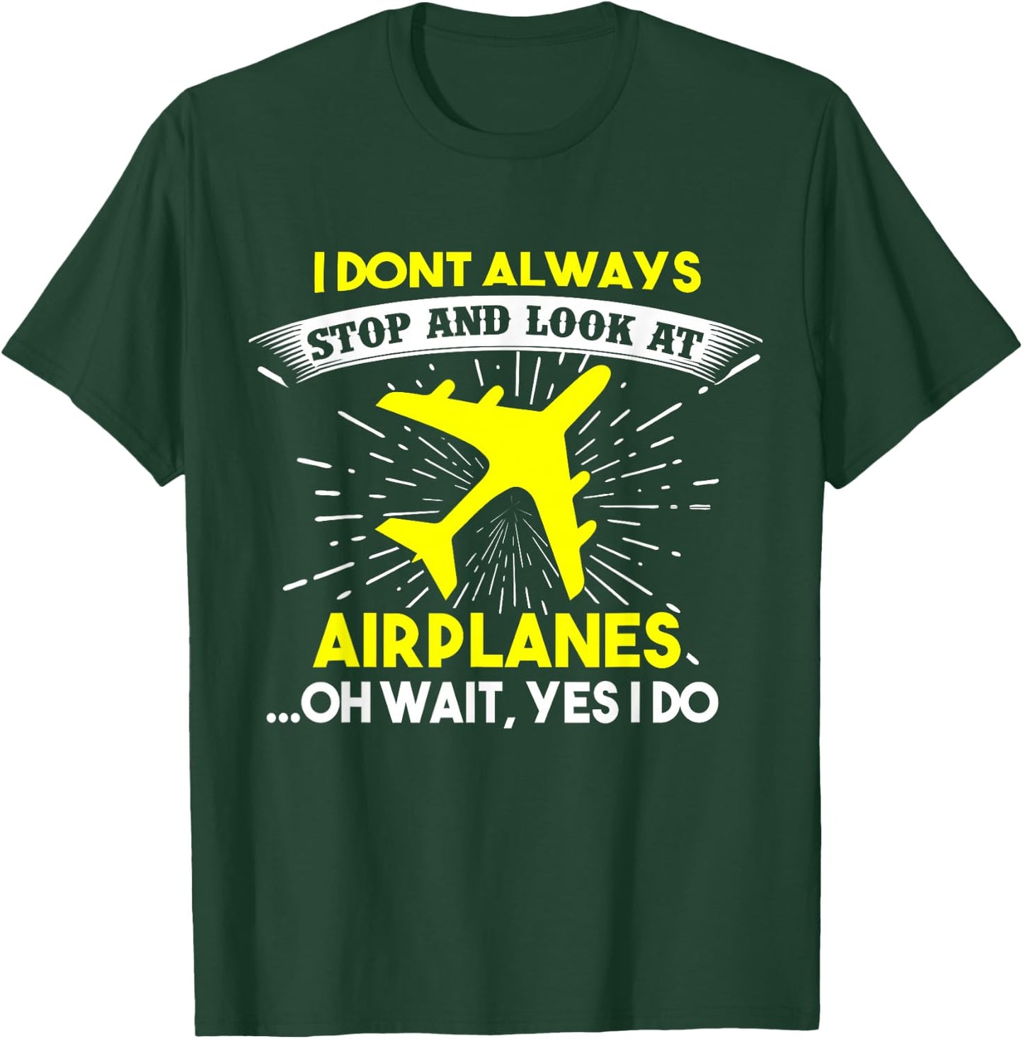 Ich staibe nicht immer stehen und schaue mir Flugzeuge an T-Shirt - T-Shirt | Forest