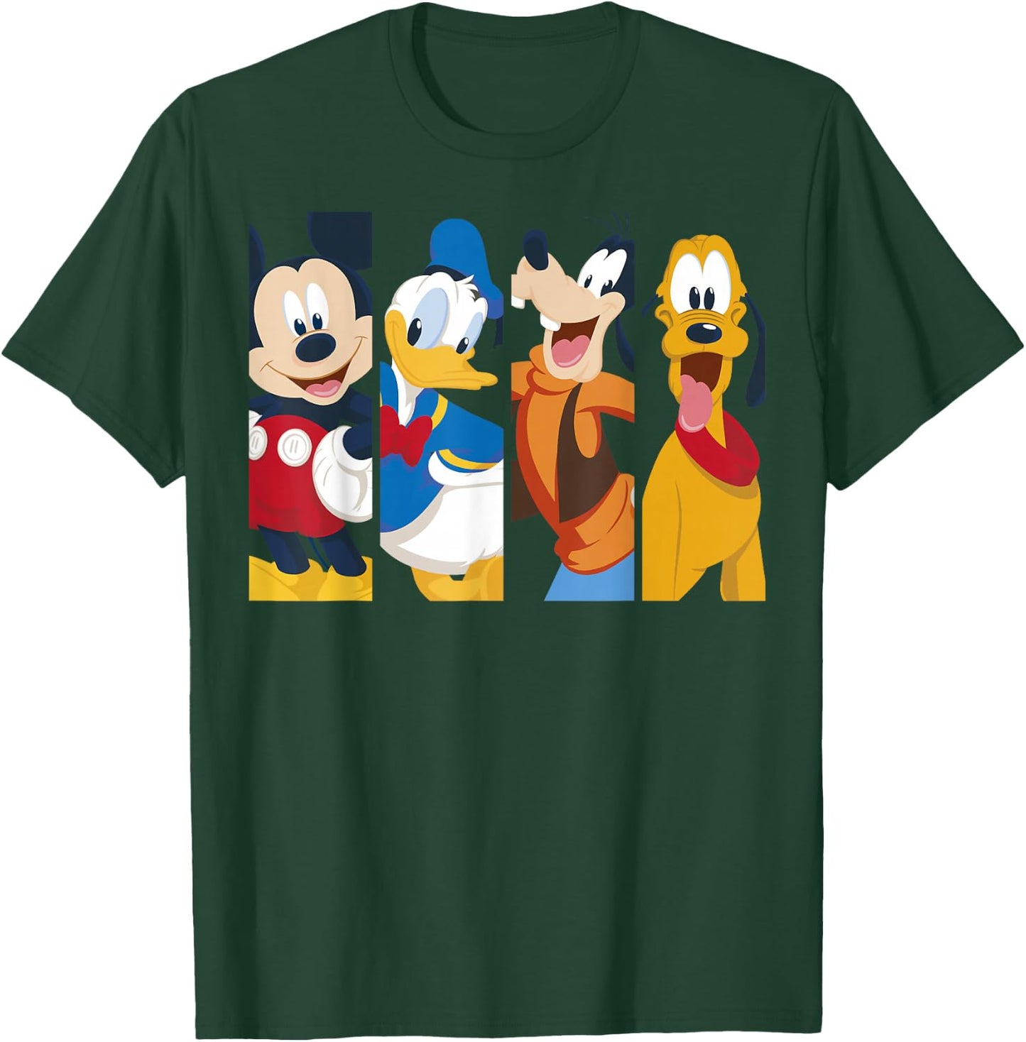 Disney Mickey and Friends Group Shot Panels T-Shirt - T-Shirt | Forest