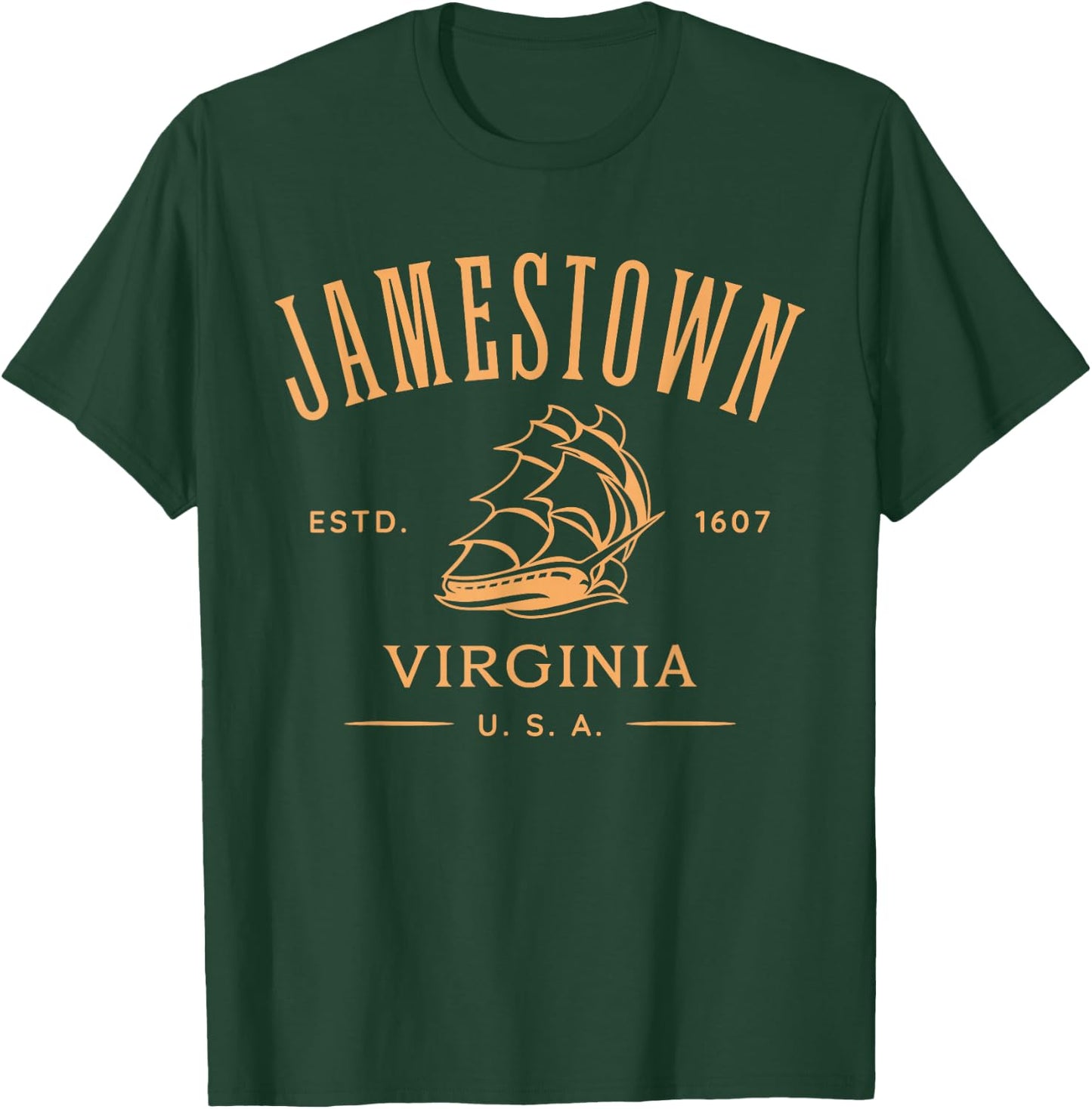 Jamestown Virginia USA Estd 1607 Jamestown VA Souvenir T-Shirt - T-Shirt | Forest