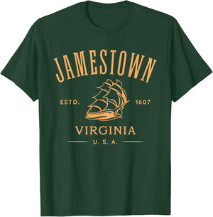 Jamestown Virginia USA Estd 1607 Jamestown VA Souvenir T-Shirt - T-Shirt | Forest
