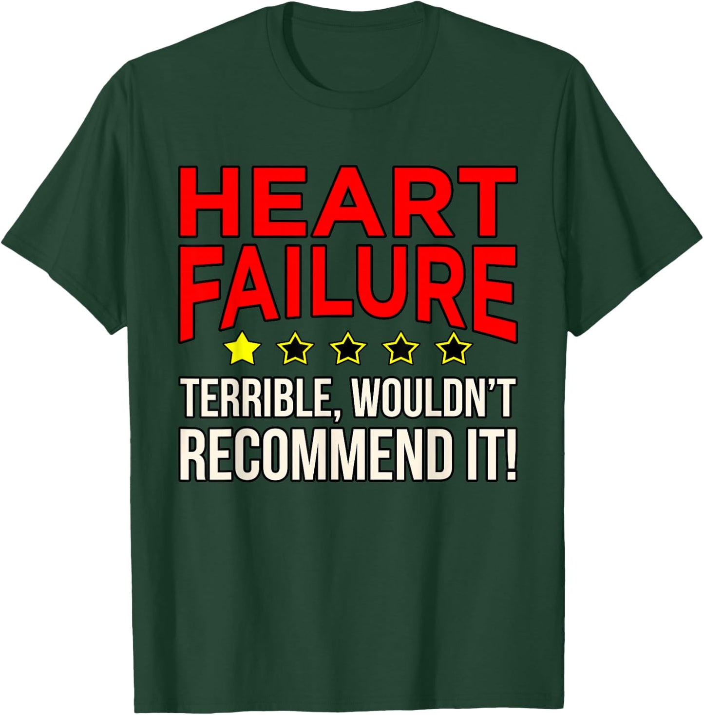 Heart Failure Terrible Hearts Disease Awareness Graphic T-Shirt - T-Shirt | Forest