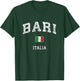 Bari Italy Vintage Italia Athletic Sports Design T-Shirt - T-Shirt | Forest