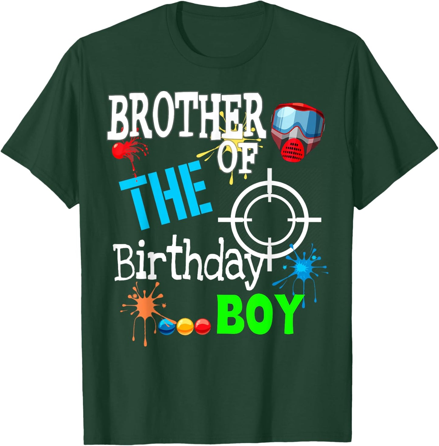 Paintball Birthday Matching Family Set Outfit T-Shirt - T-Shirt | Forest