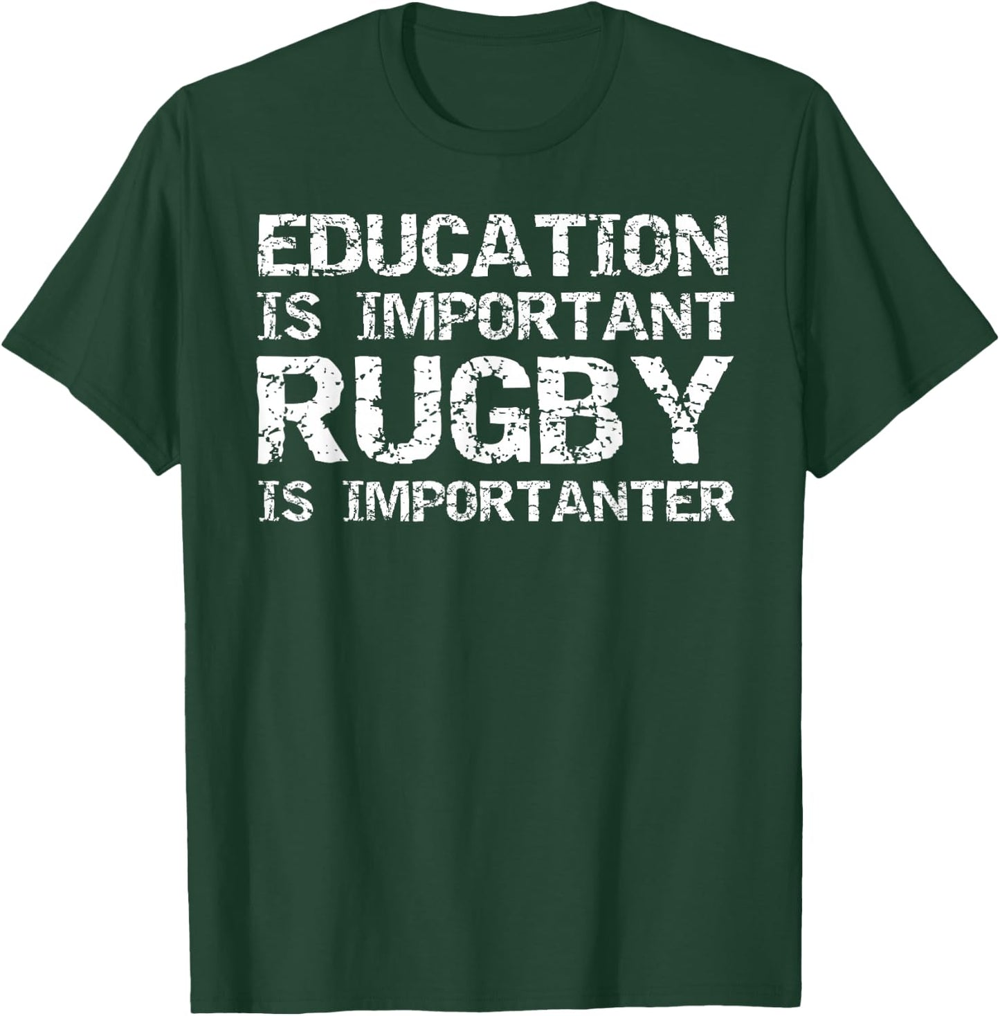 Funny Rugby Shirts & Vintage Gifts Design Studio Women's & Girls' Black Cotton/Polyester Rugby Humorous Graphic Design T-Shirt - T-Shirt | Forest