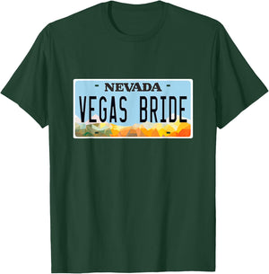 Las Vegas Bride Wedding Groom Matching Bachelorett Honeymoon T-Shirt - T-Shirt | Forest