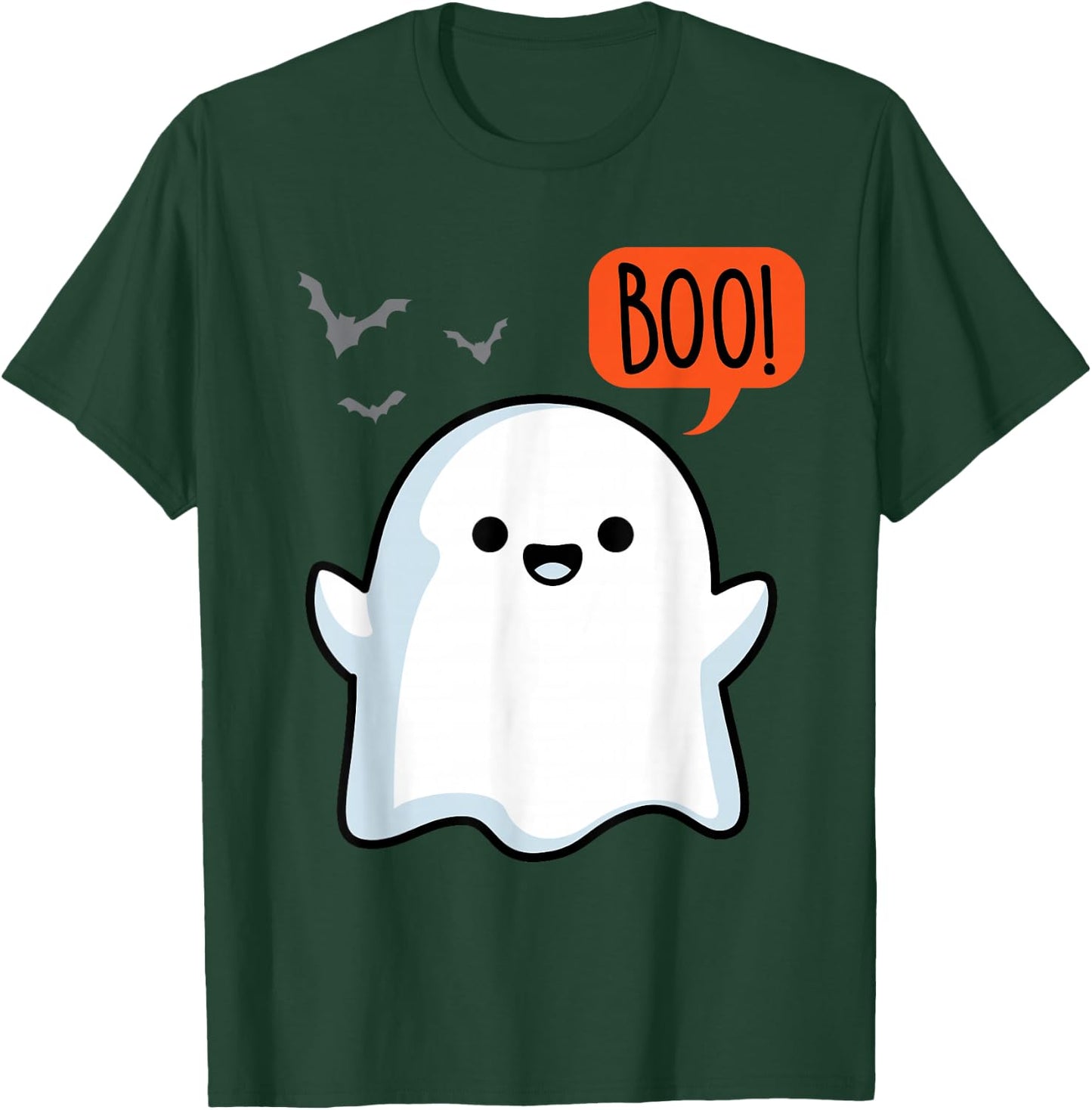 Ghost Saying Boo Spooky Halloween Cute toddler boys girls T-Shirt - T-Shirt | Forest