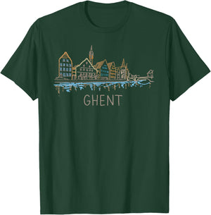 Gent Belgium Art Gift Men Women T-Shirt - T-Shirt | Forest
