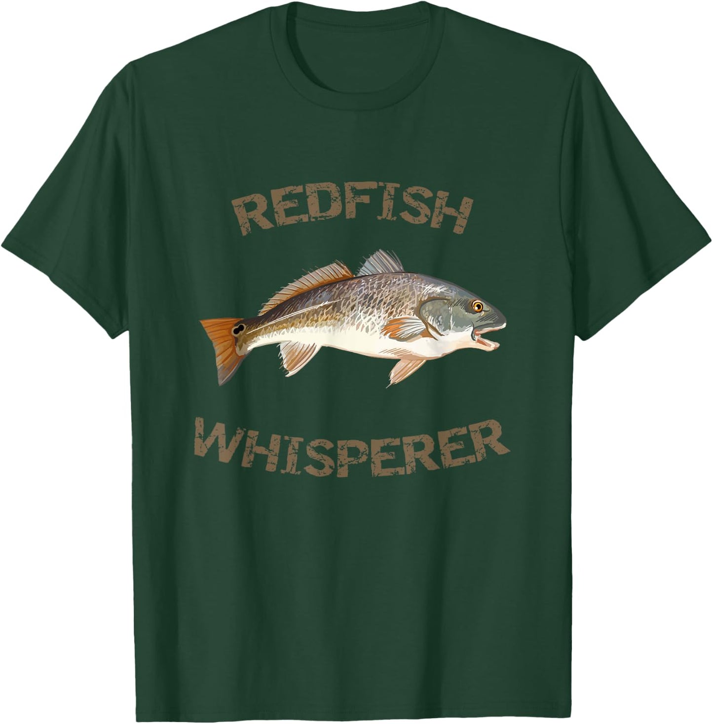 Redfish Whisperer Redfish | Red Drum Fish Shirt T-Shirt - T-Shirt | Forest