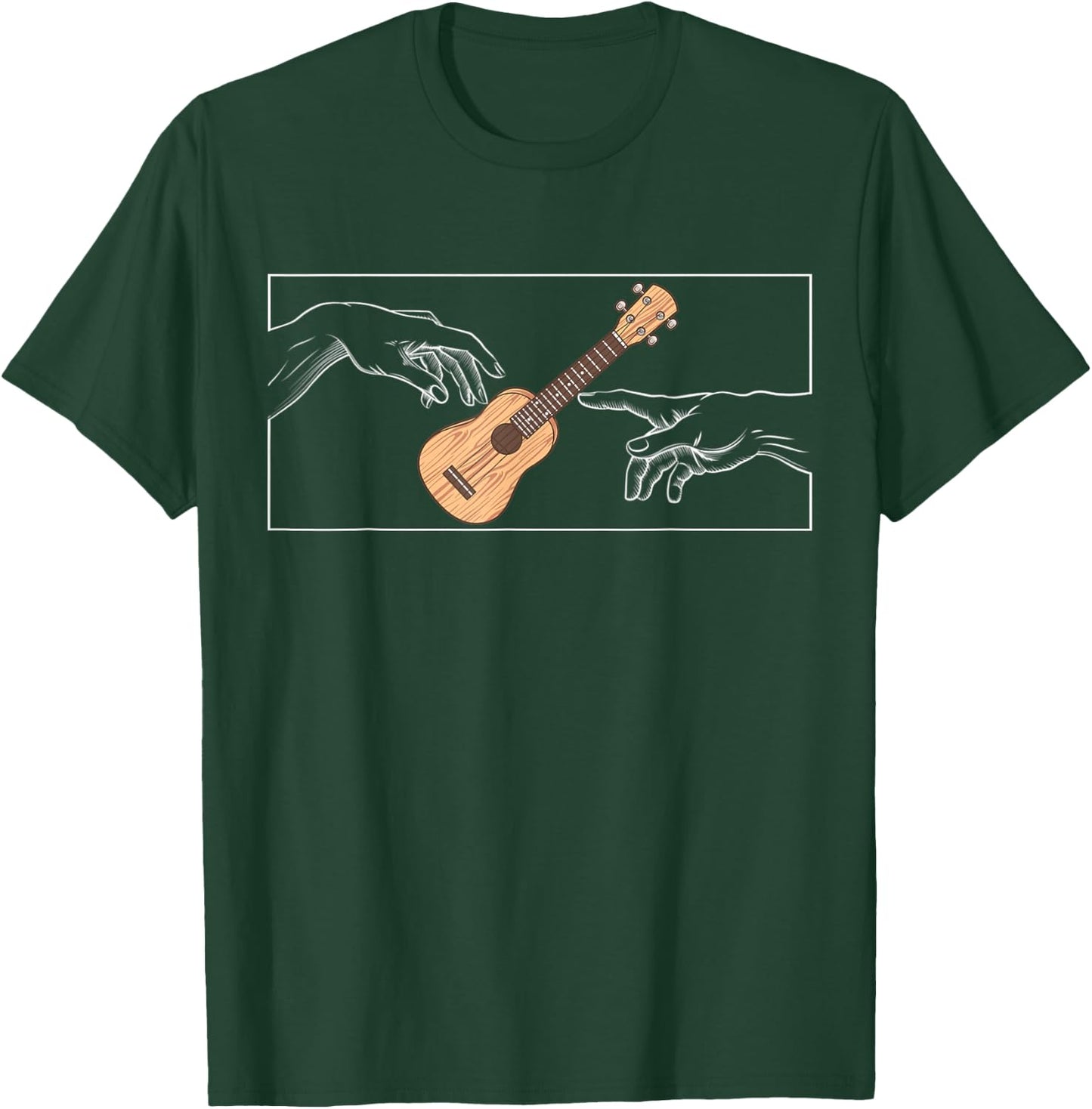 Ukulele God hands for Ukulele Player on Ukulele T-Shirt - T-Shirt | Forest