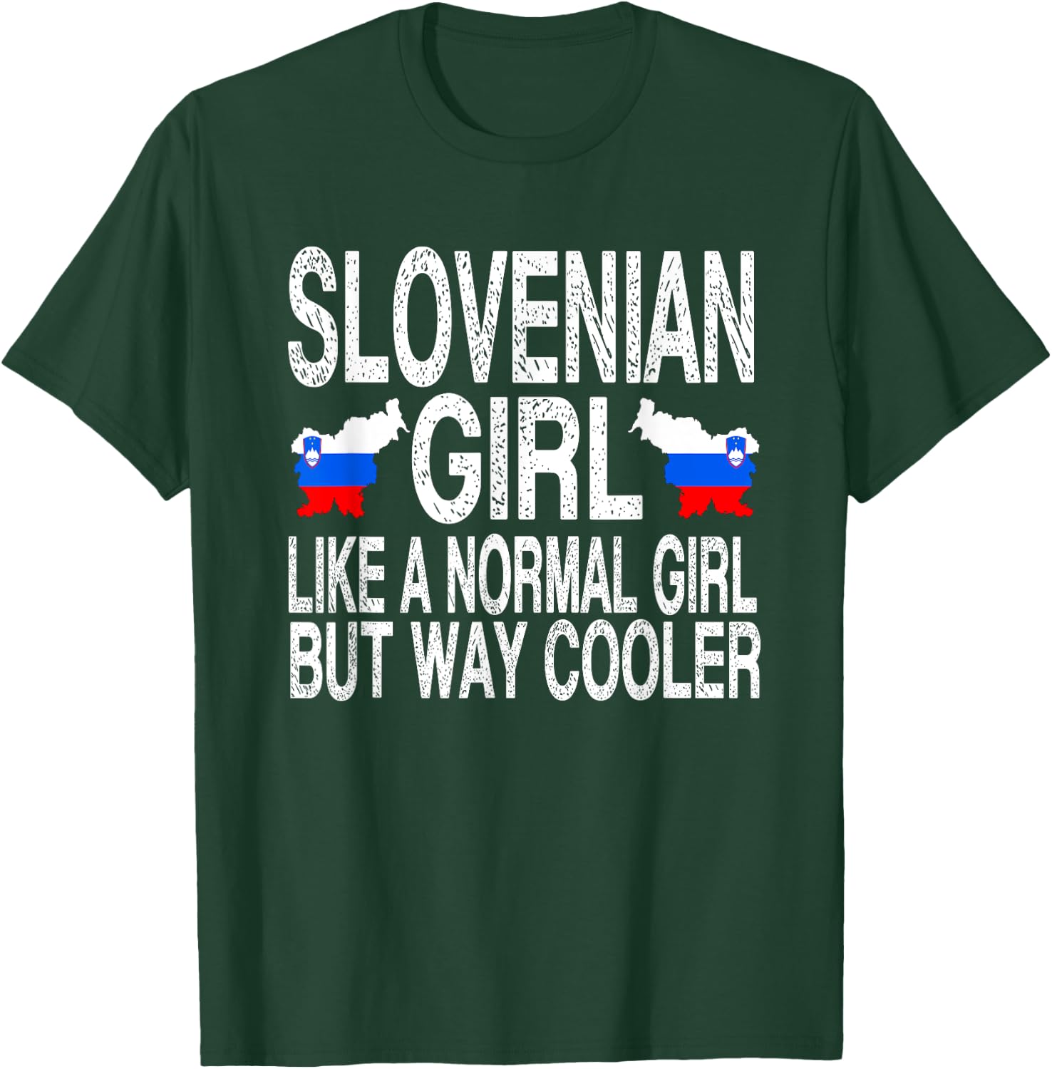 Slovenian Girl - Slovenia Flag T-Shirt - T-Shirt | Forest