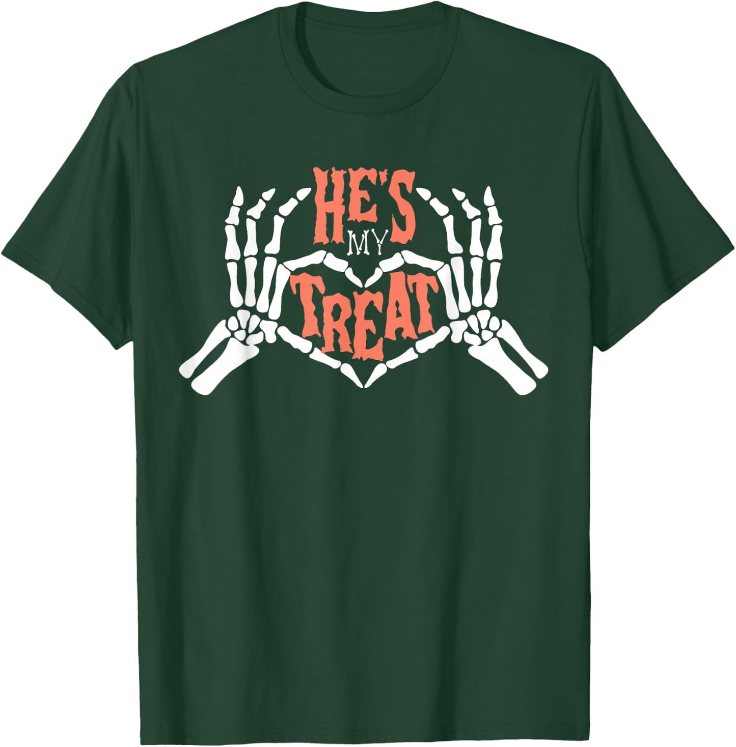 He is My Treat Matching Couple Halloween Costume Girlfriend T-Shirt - T-Shirt | Forest