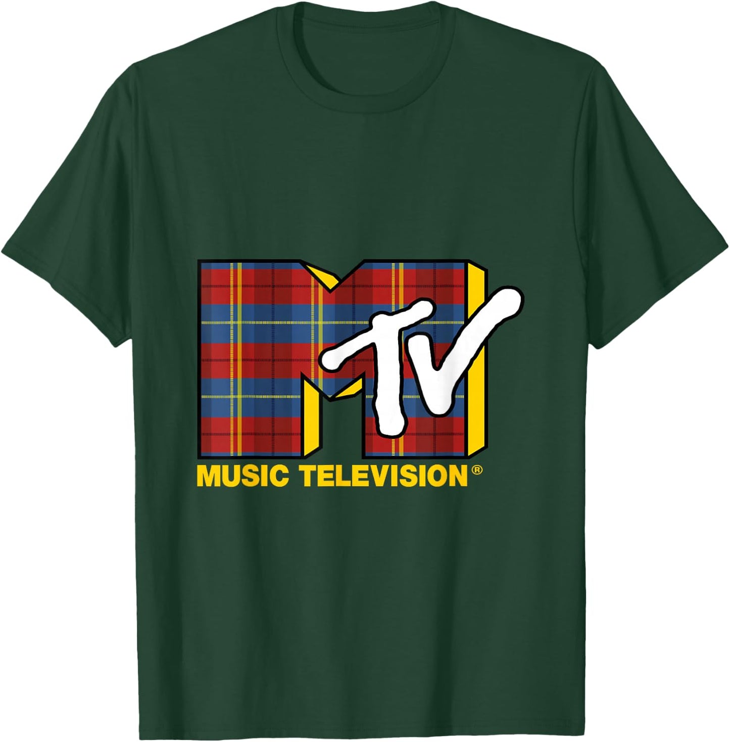 Plade Flannel MTV Logo T- Shirts T-Shirt - T-Shirt | Forest