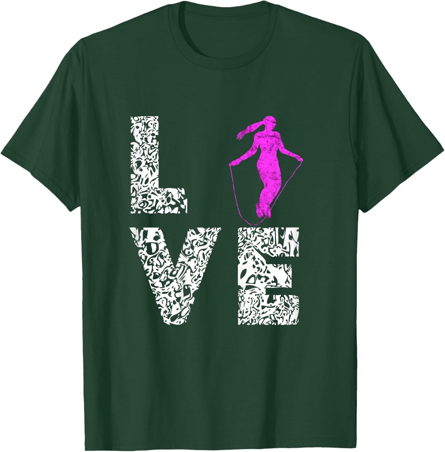 Rope Skipping Love Jump Rope Jumpers Roping Training T-Shirt - T-Shirt | Forest