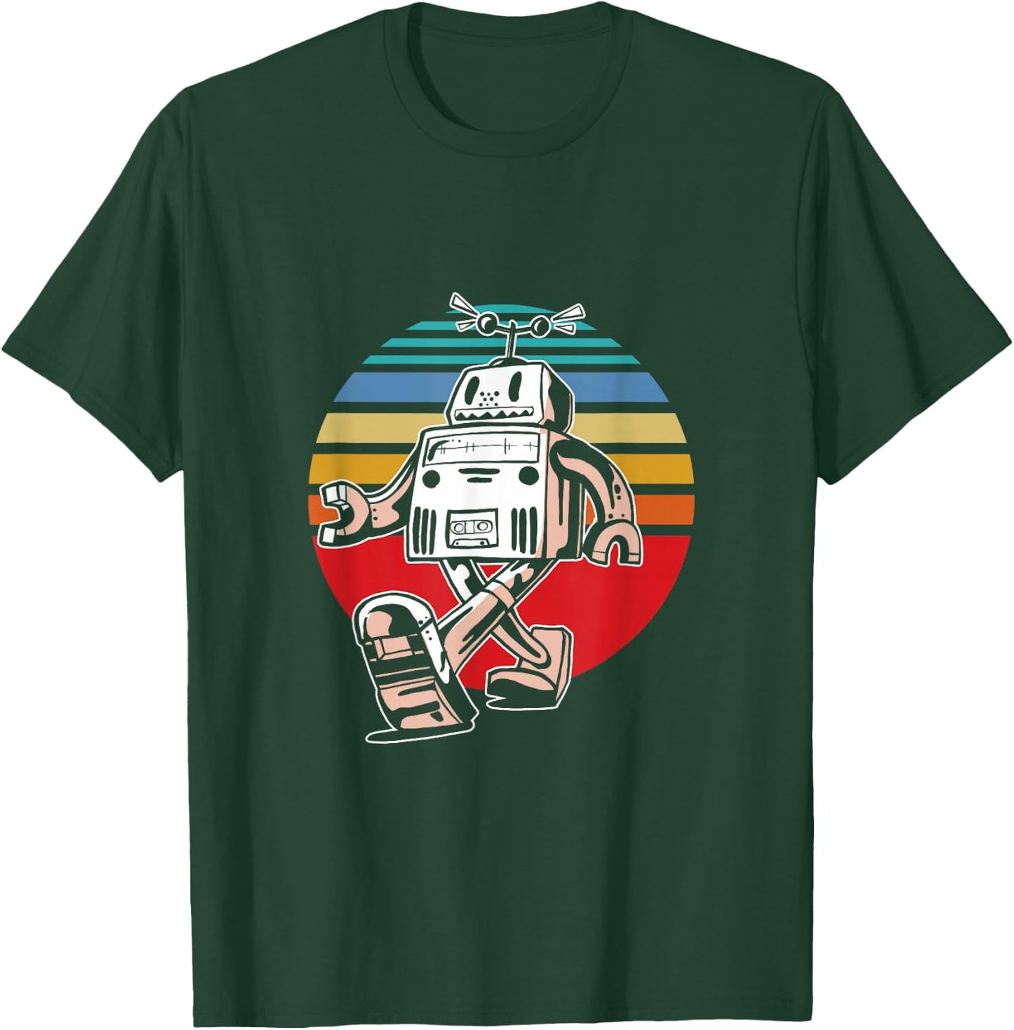 Cute Retro Robot Fan Robotics Science Student Robot Lover T-Shirt - T-Shirt | Forest