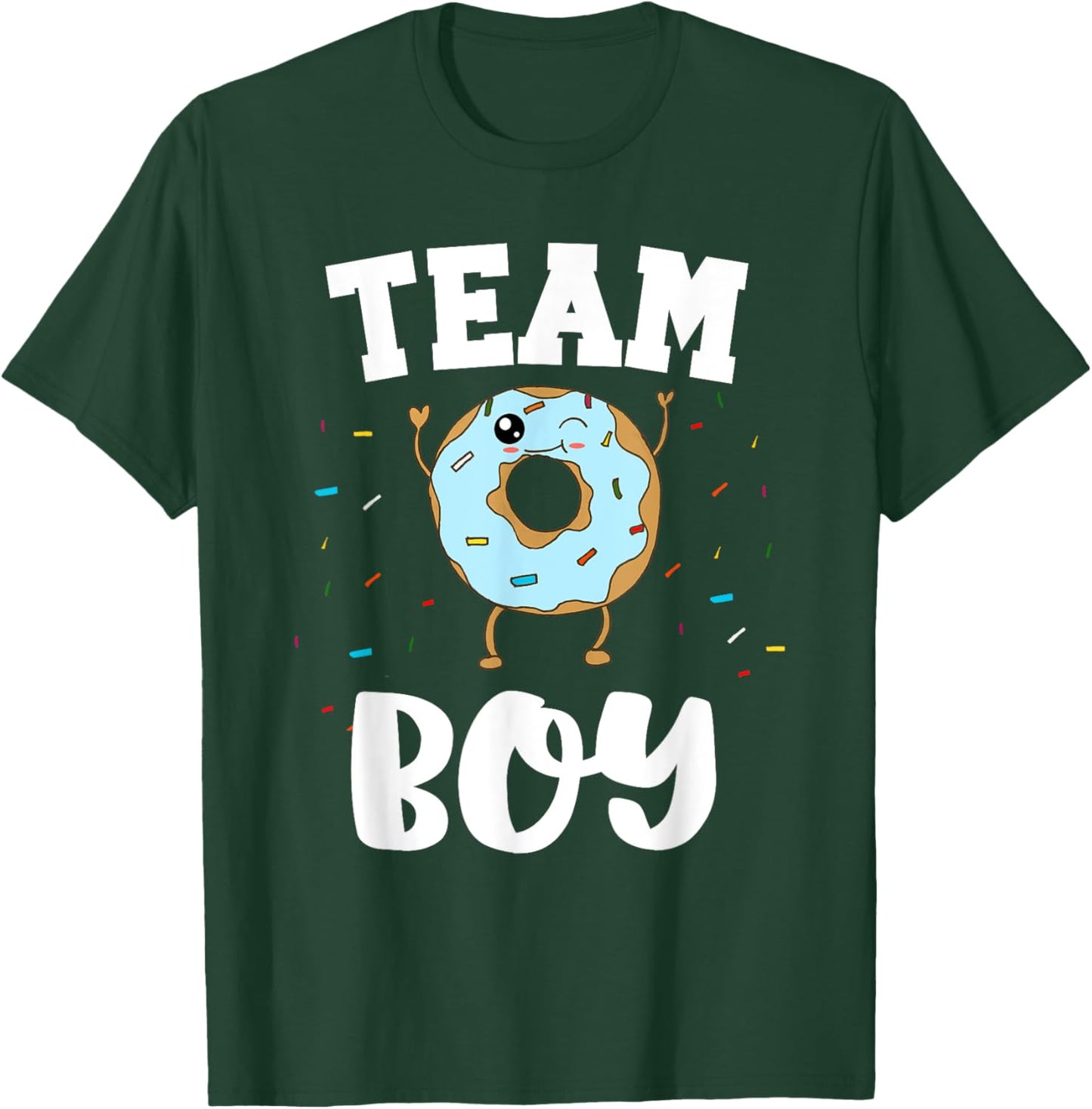 Team Boy Donut Gender Reveal Party Funny and Cute Blue T-Shirt - T-Shirt | Forest