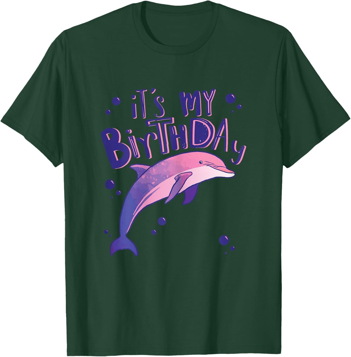 It's My Birthday Cute Girl Dolphin Lover T-Shirt - T-Shirt | Forest