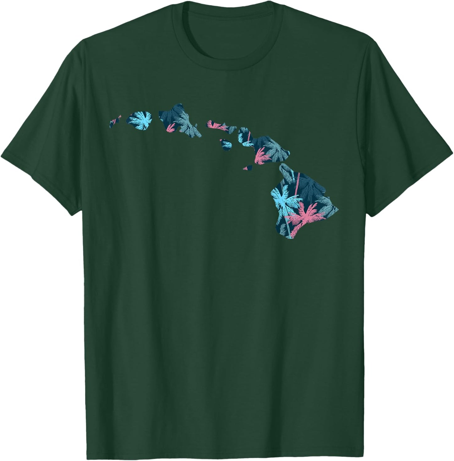 Hawaiian Island Necklace Hawaii T-Shirt - T-Shirt | Forest