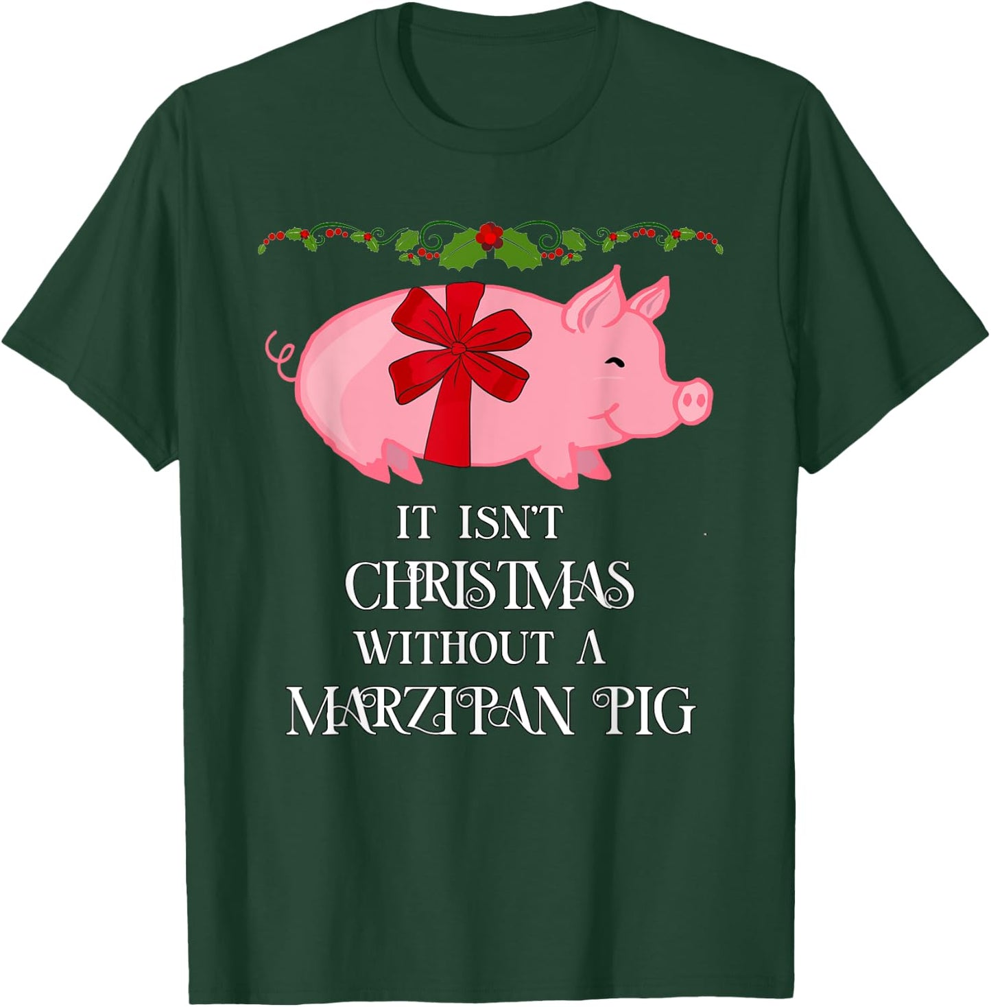 Funny Scandinavian Norwegian Marzipan Pig Christmas T-Shirt - T-Shirt | Forest