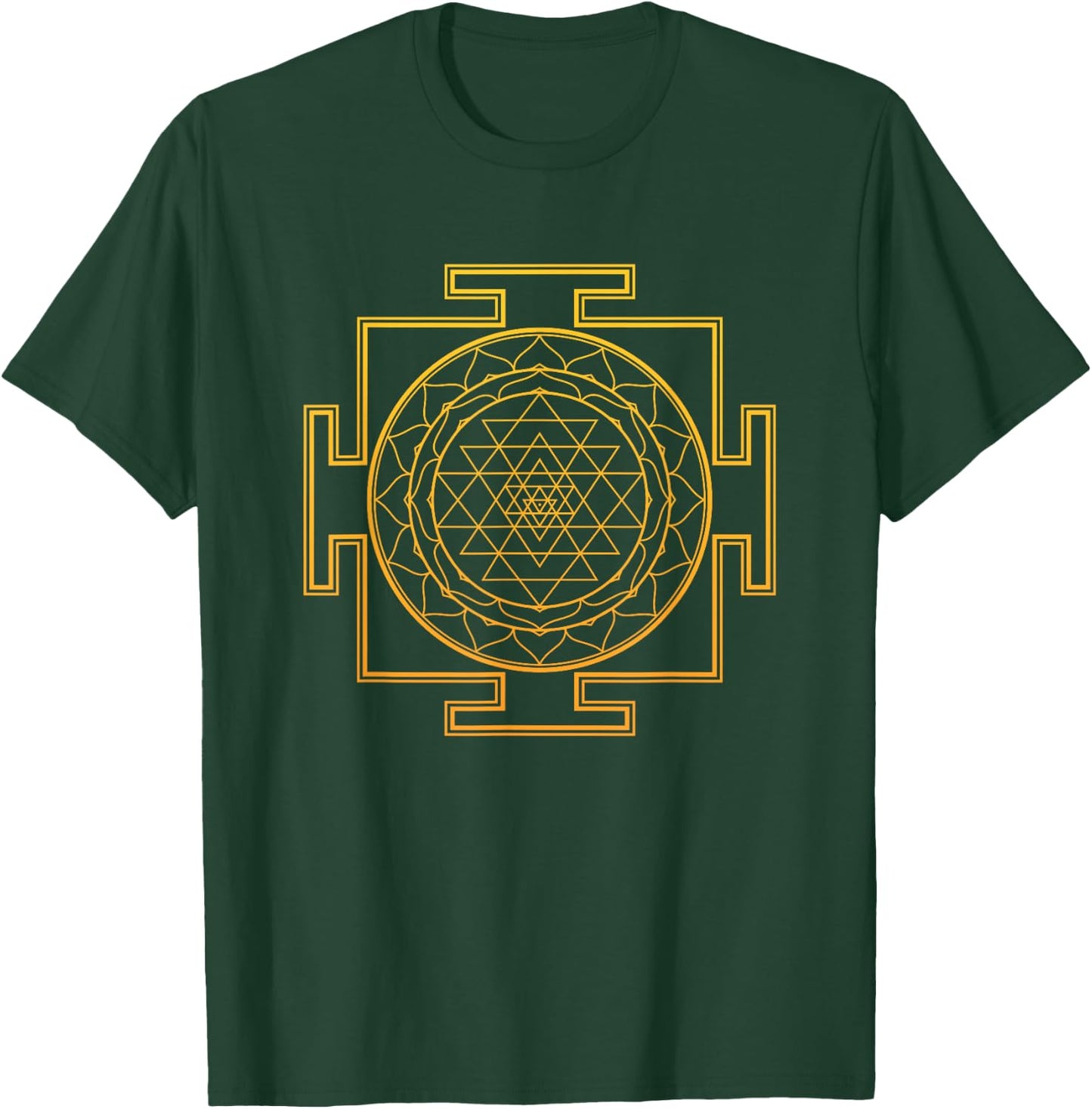 Shri Yantra Sacred Geometry T-Shirt - T-Shirt | Forest