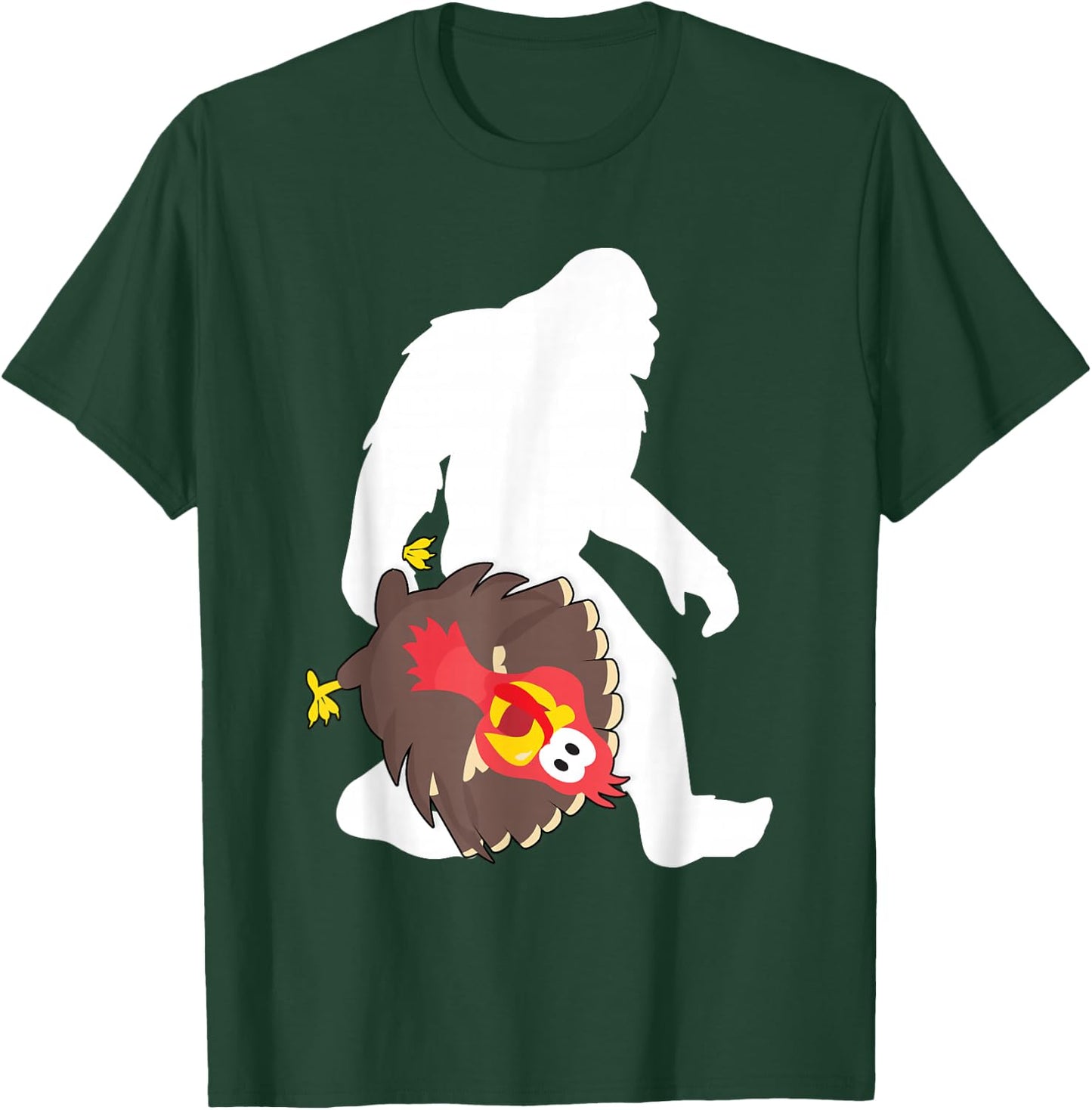 Bigfoot Funny Thanksgiving Turkey Sasquatch T-Shirt - T-Shirt | Forest