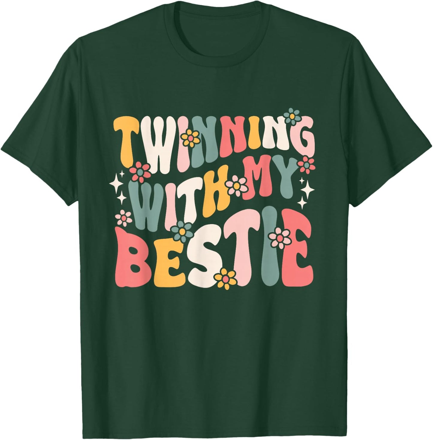 Twin Matching Twins Friend Twins Day T-Shirt - T-Shirt | Forest