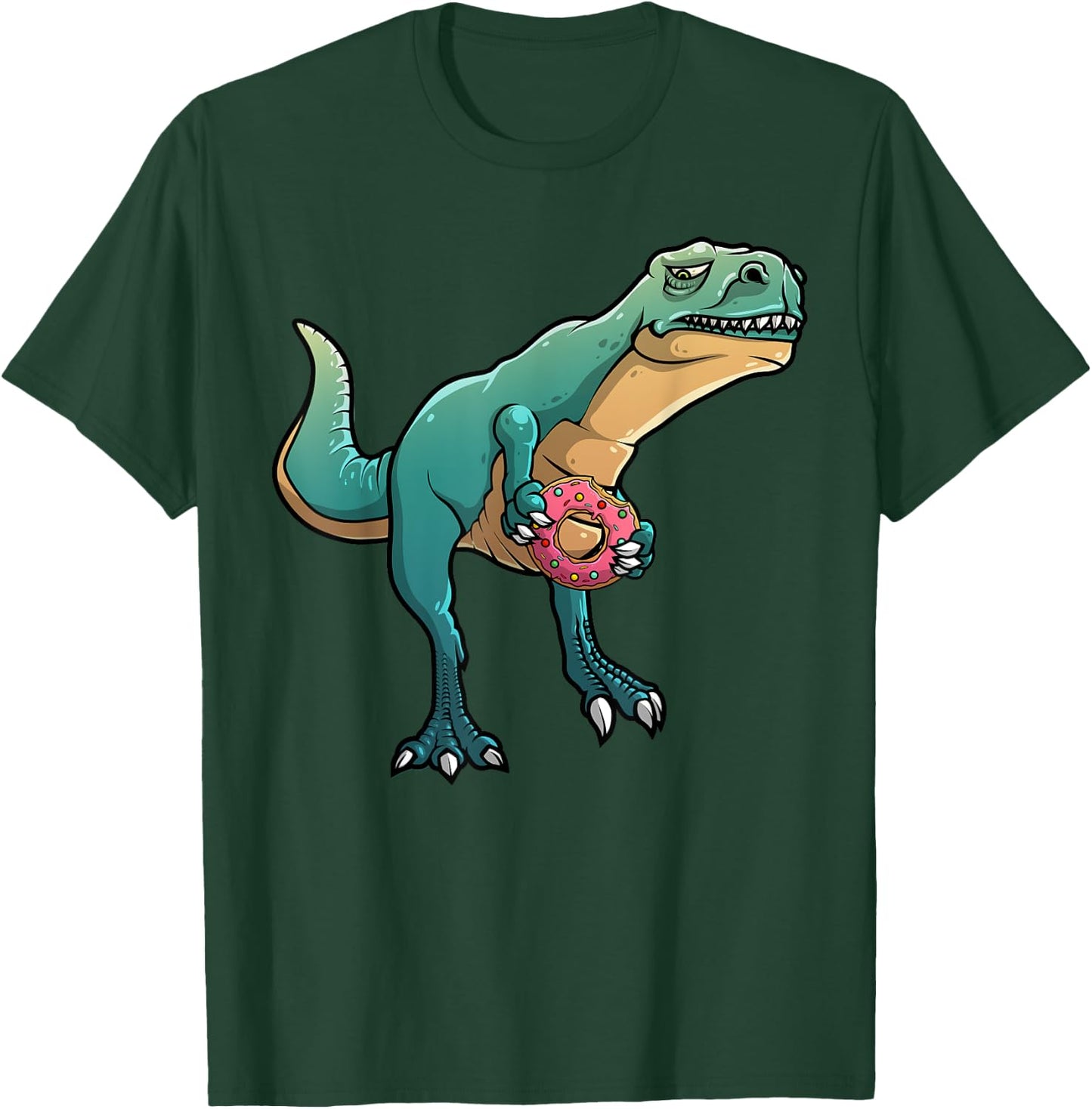 Cool Donut Art Women Kids Donut Doughnut Food Snack T-Shirt - T-Shirt | Forest