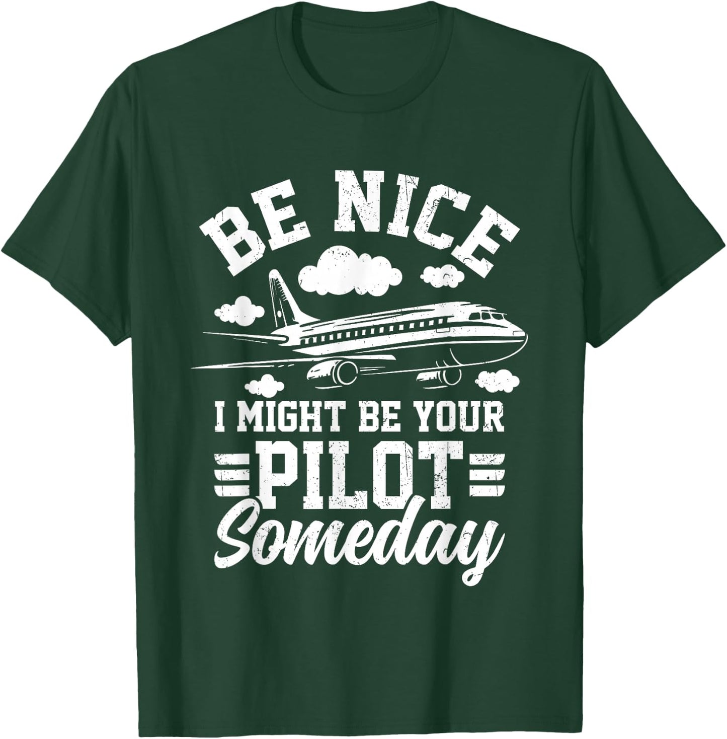 Funny Aviator Pilot Airplane Plane Aviation Gifts Men Women T-Shirt - T-Shirt | Forest