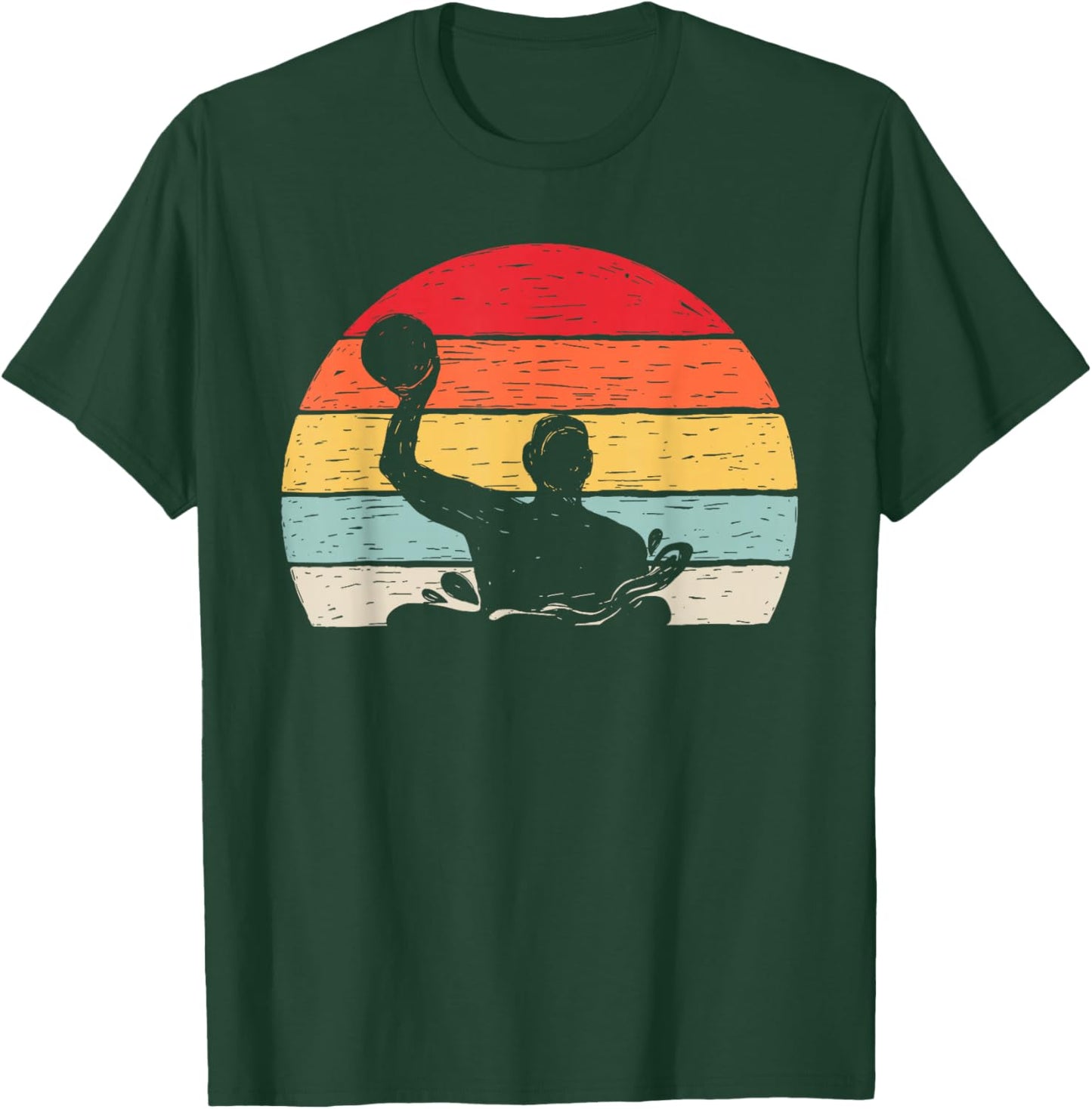 Vintage Retro Water Polo Shirt Water Polo Coach Player Gift T-Shirt - T-Shirt | Forest