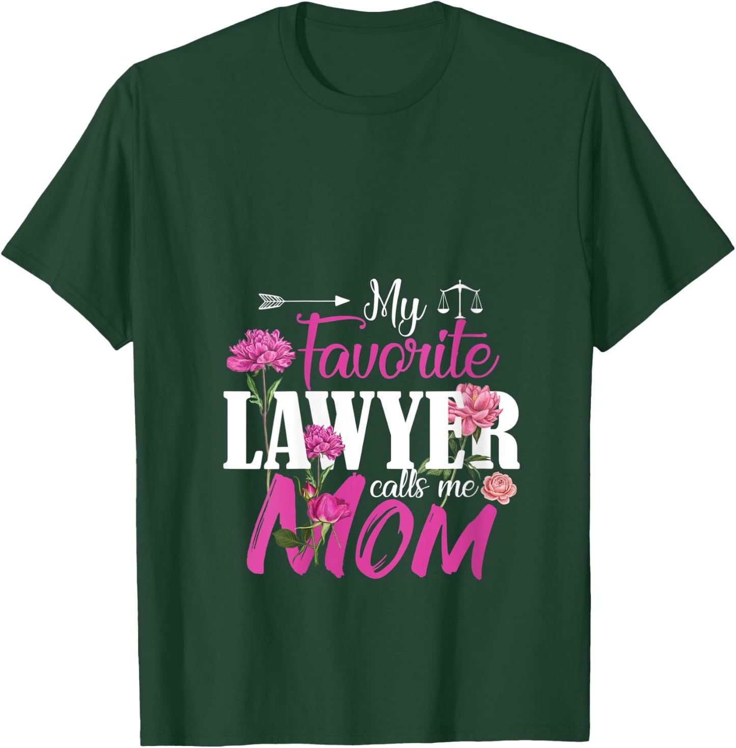 My Favorite Lawyer Calls Me Mom Best Mothers Day Gifts V-Neck T-Shirt - T-Shirt | Forest